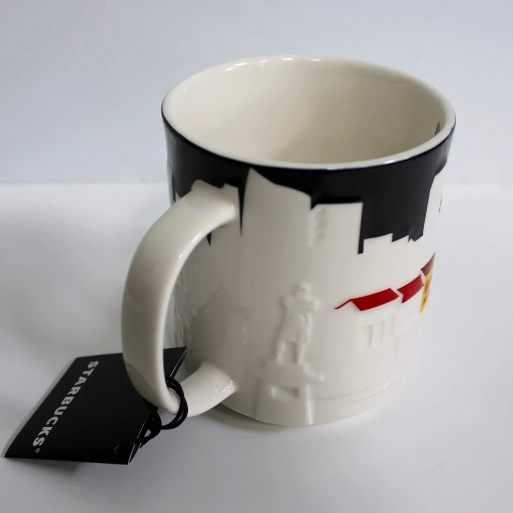 Starbucks Singapore Relief Ceramic Coffee Tea Mug Cup 16 oz